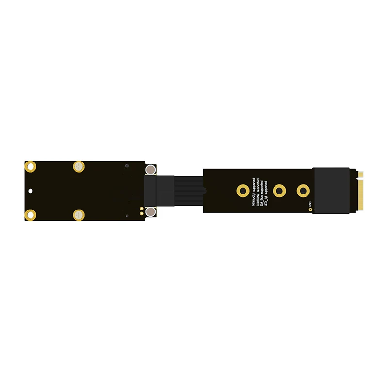 Vista del cable adaptador M.2 a Mini PCIe