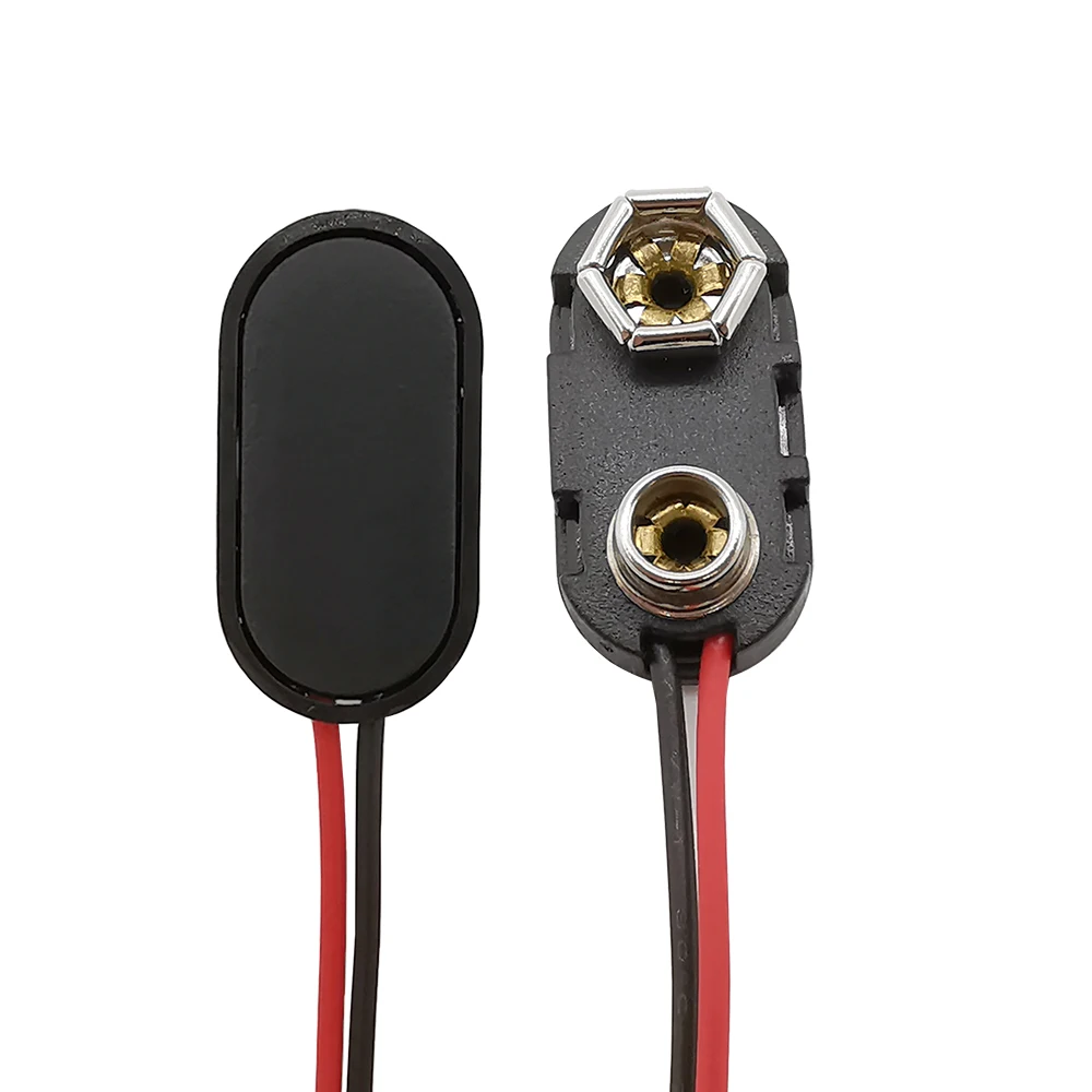 Conector a presión de batería de 5 piezas, 9V, carcasa dura de plástico, Clips de batería tipo I, soporte de hebilla de Cable, longitud de plomo de 15cm - imagen 4