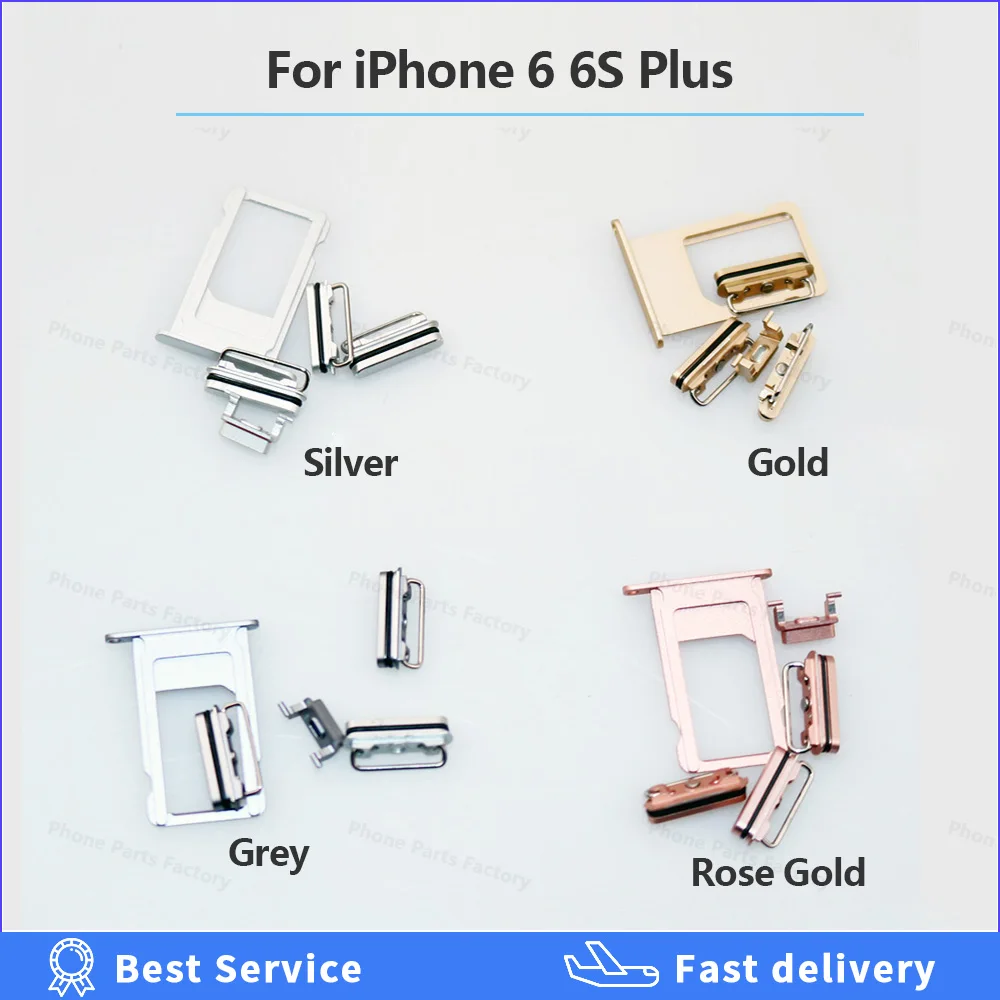 Botón de encendido y volumen para iPhone, tecla de silencio para iPhone 8, 6s, 6 Plus, botón de vibración de volumen, interruptor de bloqueo de energía, Botón lateral, juego de reemplazo de la carcasa - imagen 2