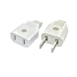 Adaptador de enchufe americano de 2 pines macho-hembra