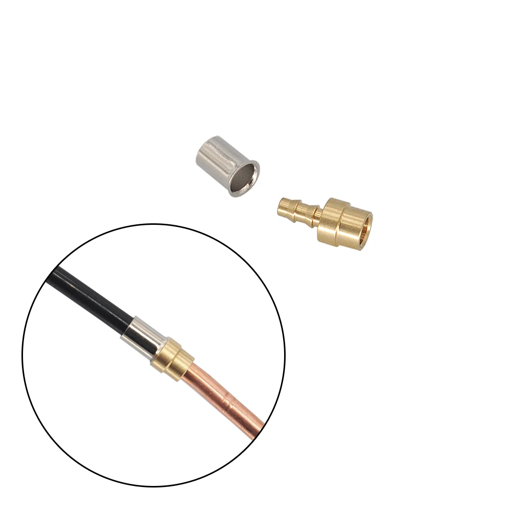 Conector de soldadura de tubo de cobre de 3mm, 4 Uds., con manguito de tubo para manguera OD de 3mm, modelo de camión excavadora hidráulica RC - imagen 3