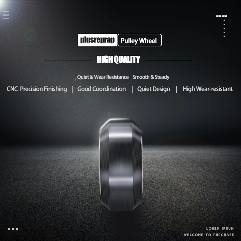 Rueda de plástico para impresora 3D, polea redonda pasiva de modelos grandes POM, engranaje para CNC Openbuilds con ranura en V - imagen 4