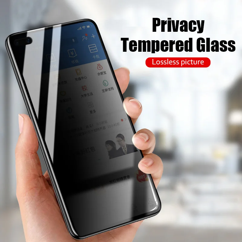 Protector de pantalla de privacidad de vidrio para Huawei Nova 8 7 6 SE 7i 5G 5T Y8p Y7p Y6p 2019 vidrio templado en huawei Y9a Y7a Y9S Y8S Y6S - imagen 3