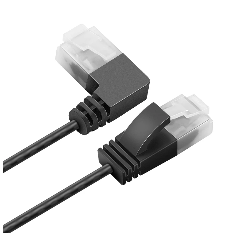Cable Ethernet Cat6 ultradelgado RJ45, Cable de red UTP de ángulo recto, Cable de parche de 90 grados, Cables Lan Cat6a para enrutador portátil y TV BOX - imagen 4
