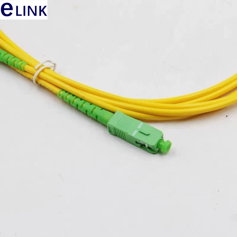 Cable de conexión de fibra óptica 1-50m SC APC-SC APC SX SM 3,0mm 2,0mm monomodo SC/APC-SC/APC puente de fibra óptica Simplex PVC ELINK - imagen 3