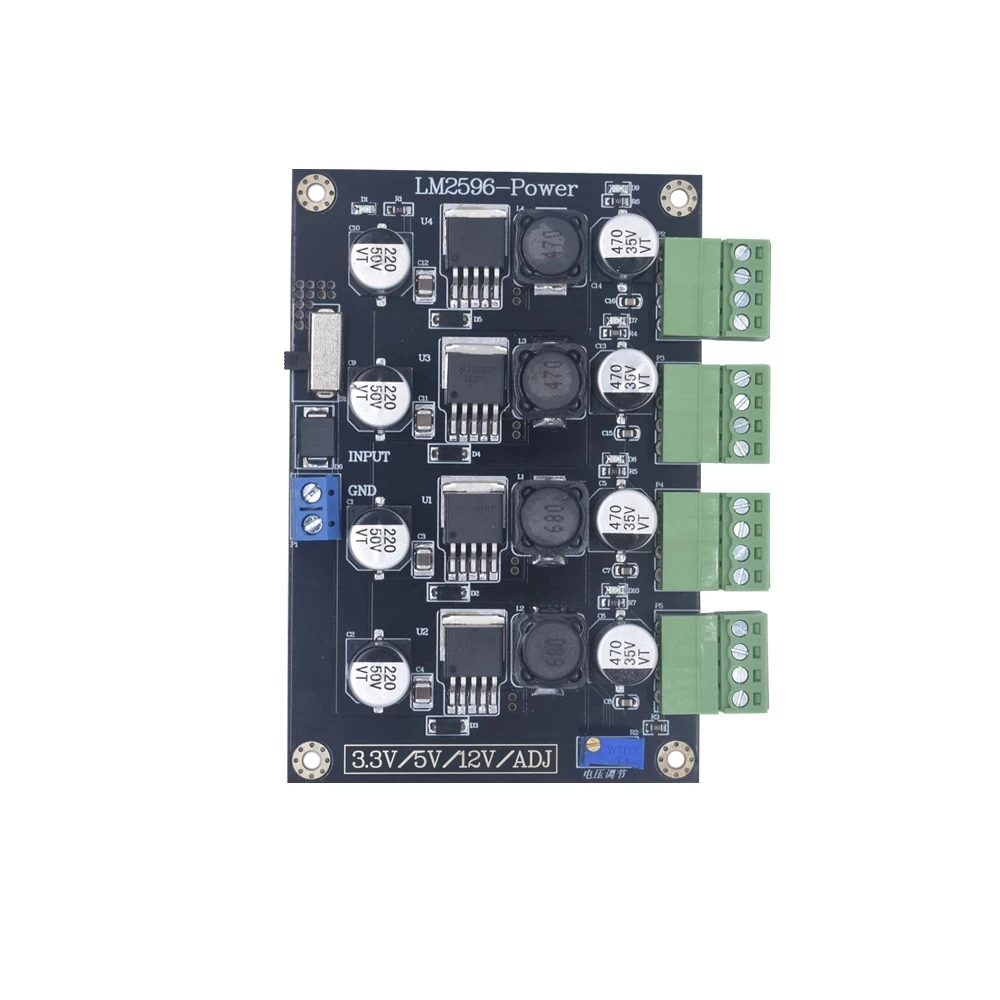 Fuente de alimentación conmutada multicanal LM2596, módulo de fuente de alimentación de salida de voltaje ajustable de 3,3 V/5V/12V/ADJ - imagen 5