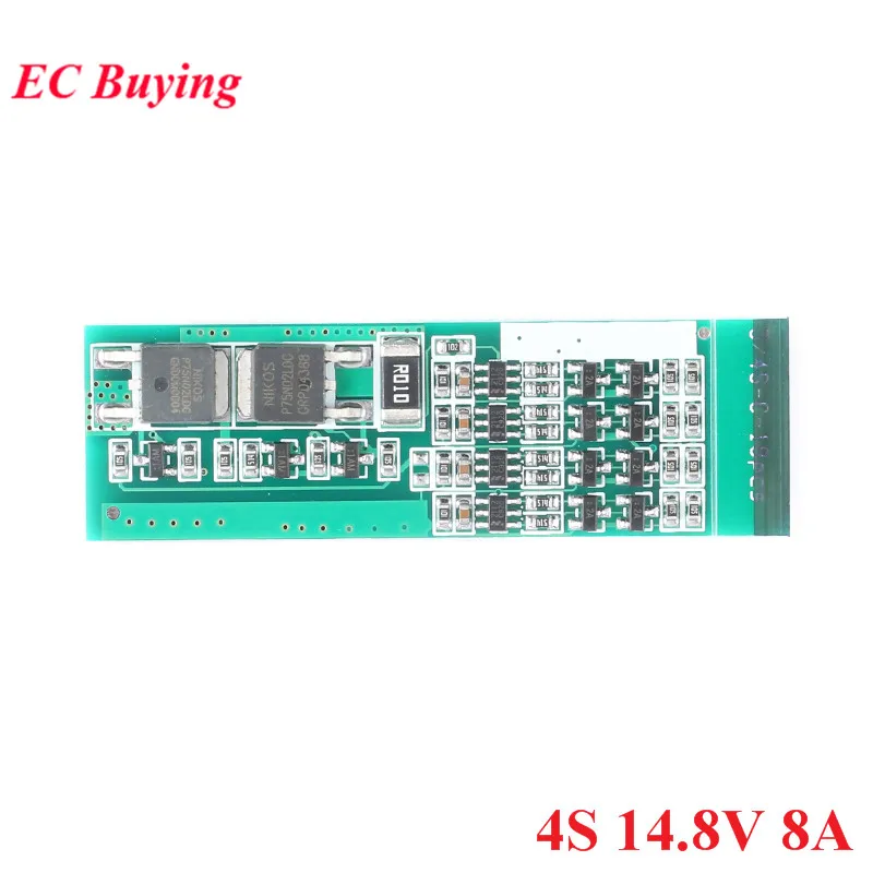 4S 12,8 V 14,8 V 50A 100A Li-ion batería de hierro y litio 18650 Placa de protección cargador módulo de carga BMS Lipo 4 celdas con equilibrio - imagen 5