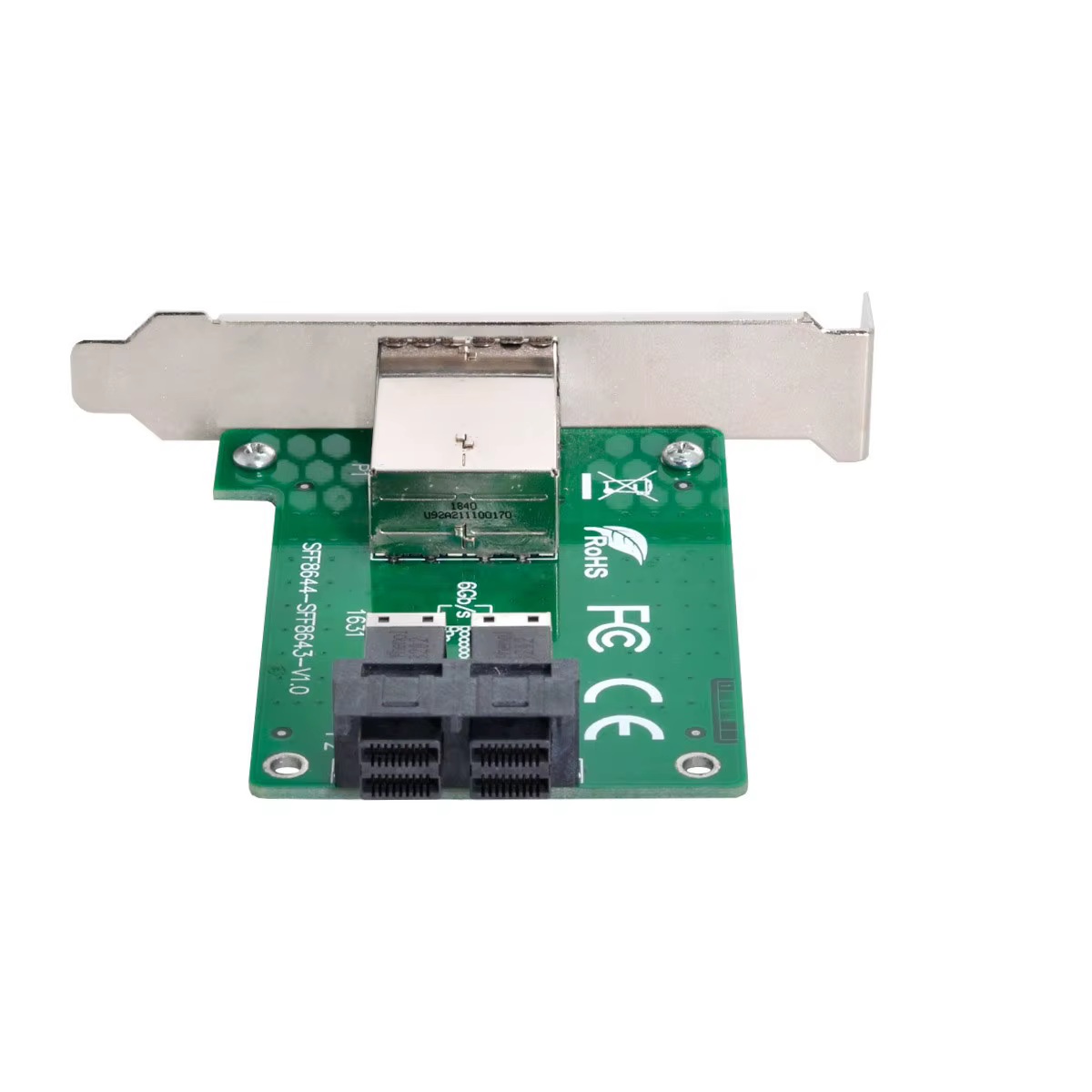 Adaptador Mini SAS HD SFF-8644 a SAS Doble Puerto Perfil Bajo - imagen 2