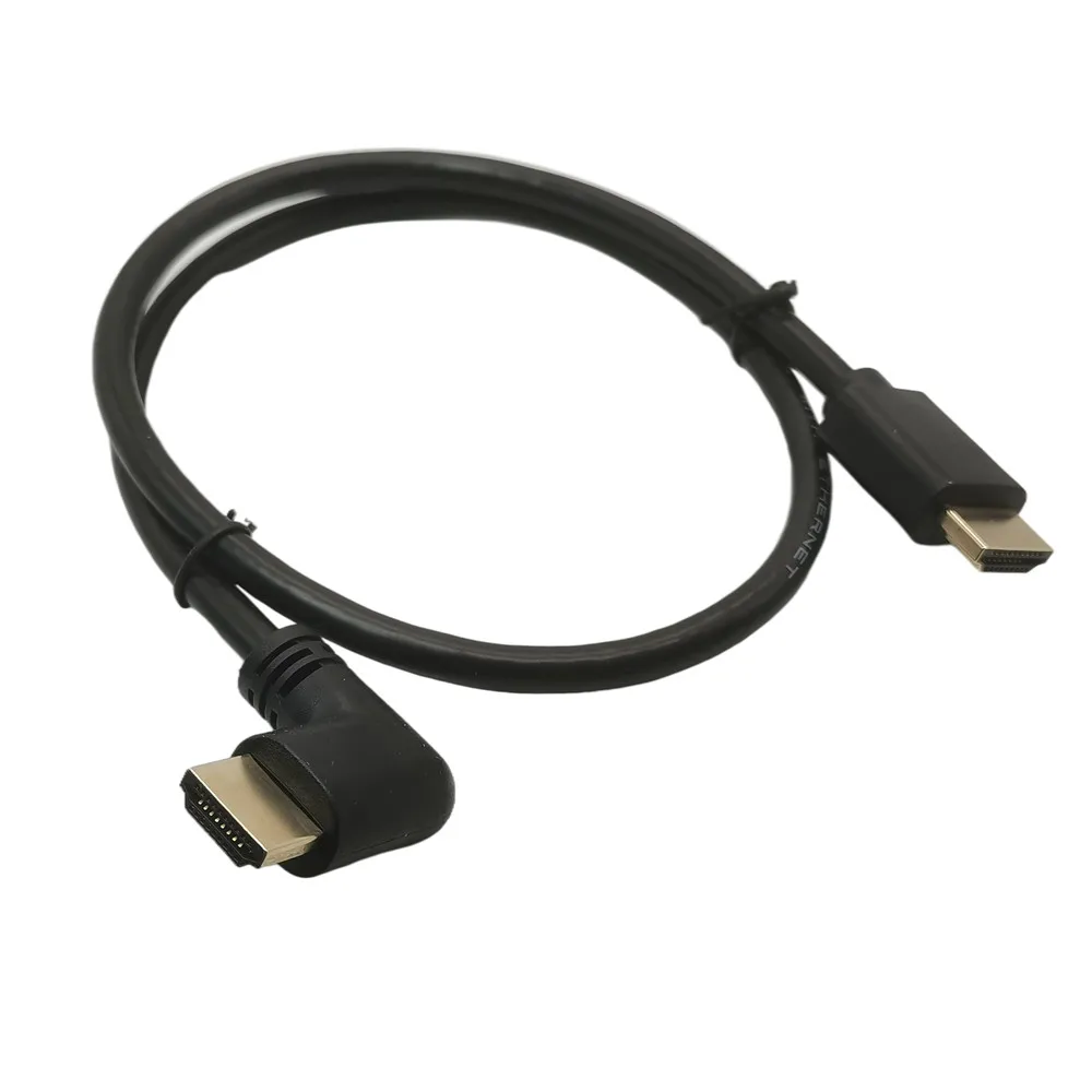 4K * 2K 60HZ 2.0 HDTV abajo, arriba, izquierda y derecha en ángulo 90 grados macho HD Cable de extensión HDTV 2,0 Cable de ángulo - imagen 5