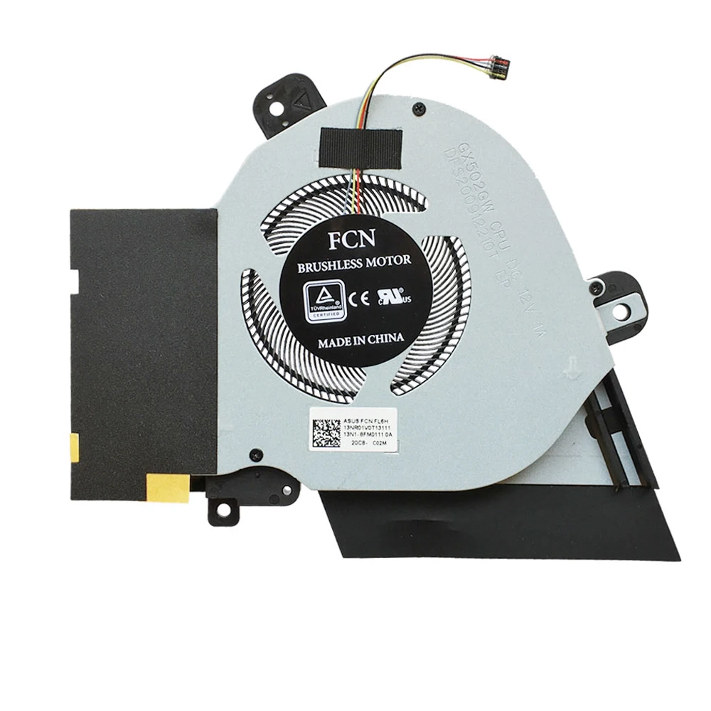 Ventiladores de refrigeración de ordenador para ASUS ROG Zephyrus S GX502 LWS GX502GW GU502 GW 13NR01V0T14111 GPU CPU Cooler radiador ventilador DC 12V 1A - imagen 2