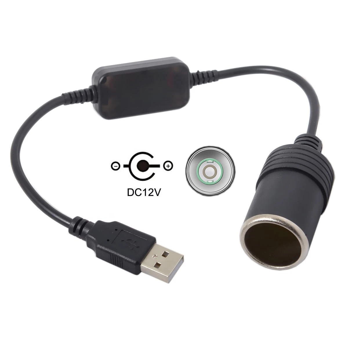 Adaptador convertidor de enchufe de cargador de coche USB 5V a DC 12V accesorios interiores de coche - imagen 4