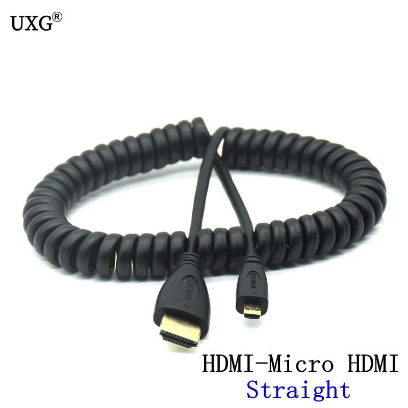 Resorte de alta velocidad compatible con Micro HD a HDMI, chapado en oro, compatible con Ethernet, 4K, retorno de Audio, Cabo para cámara SLR, HDTV, XBox, Tablet - imagen 5