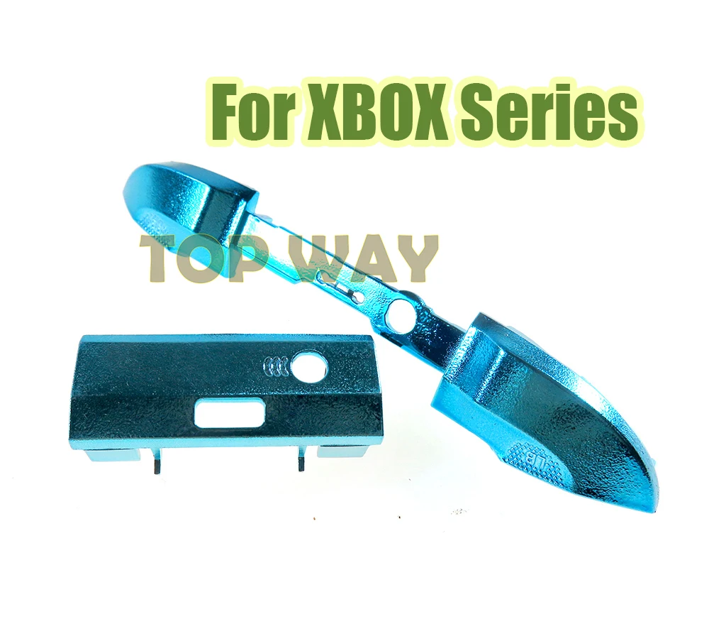 10 juegos de piezas cromadas para controlador XBOX Series S X, carcasa frontal, funda trasera LB RB, gatillo de botón de encendido de parachoques - imagen 2