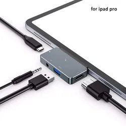 Hub USB-C OUTMIX HDMI 4K Carga Rápida PD para MacBook iPad