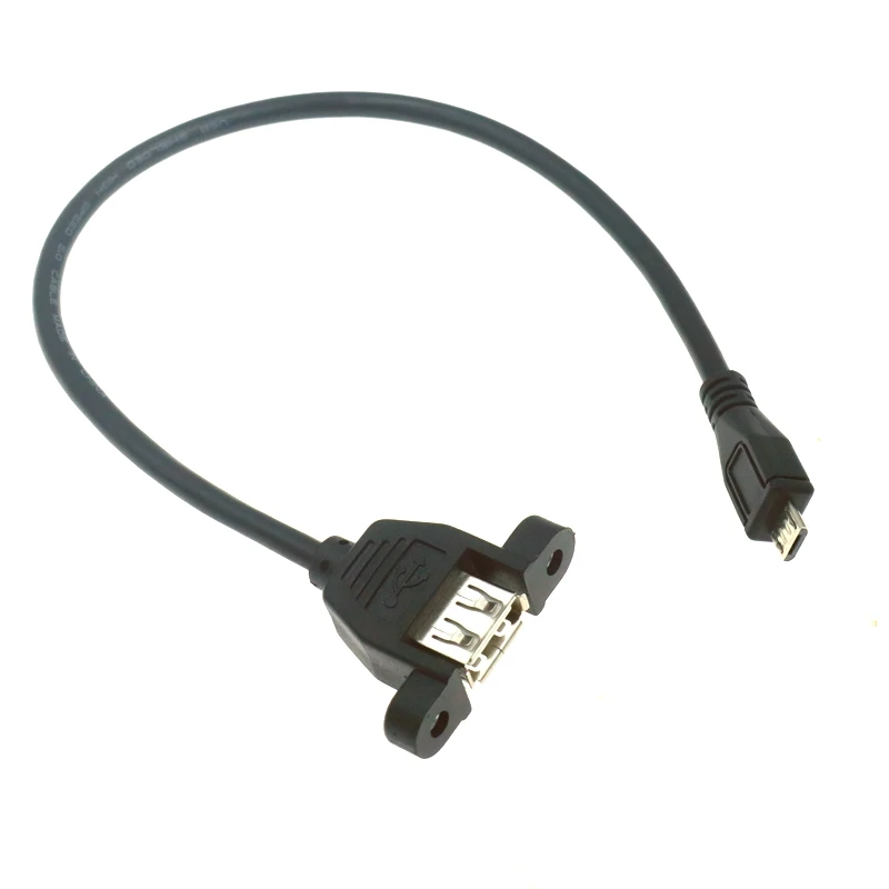 Cable OTG Micro USB macho a USB 0,3 para teléfono móvil, Cable de agujero de Tornillo de montaje de Panel de cinta maestra, adaptador de Host de ordenador, 0,5 m, 2,0 m - imagen 3