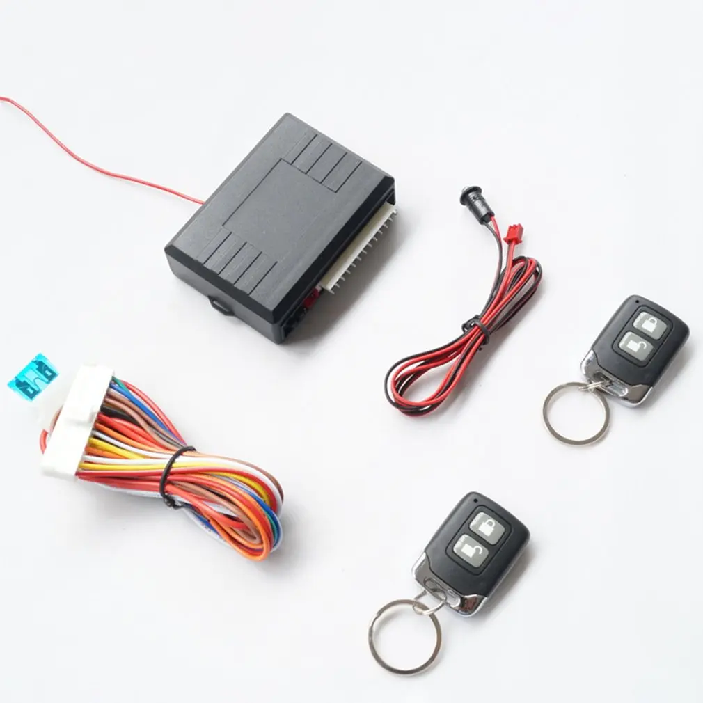 12V coche Central cerradura de la puerta sin llave, sistema de Control remoto de sistemas de alarma de coche de bloqueo Central con Kit Central remoto de coche - imagen 4