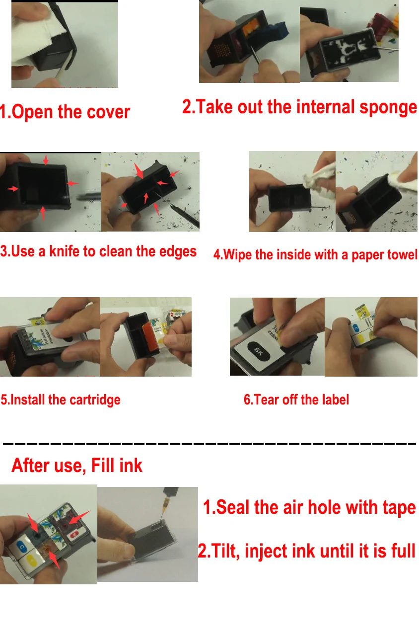 Kit de recarga de cartucho inteligente PG 510 511 para canon PIXMA, cartucho de tinta compatible con IP2700, IP2780, IP2880, MP240, 250, 260, 270, 280, 480 - imagen 5