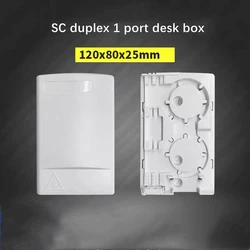 Caja de terminación FTTH, puerto dúplex SC para conexión de cable de caída, panel de conexión, terminal de distribución de fibra óptica, plástico ABS, 20 piezas