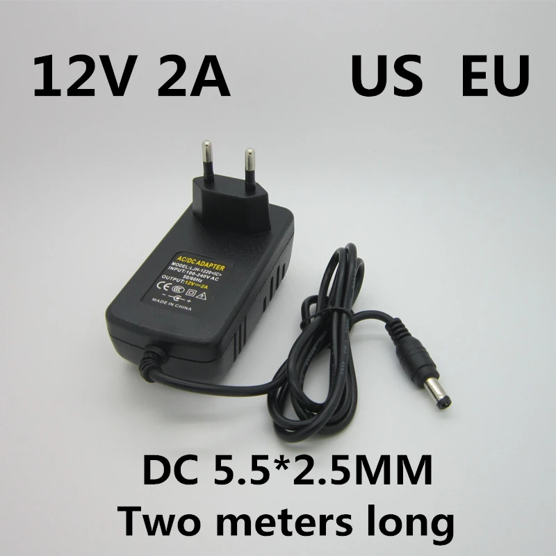 Adaptador Fuente Alimentación 12V 2A para Tiras LED CCTV - imagen 3