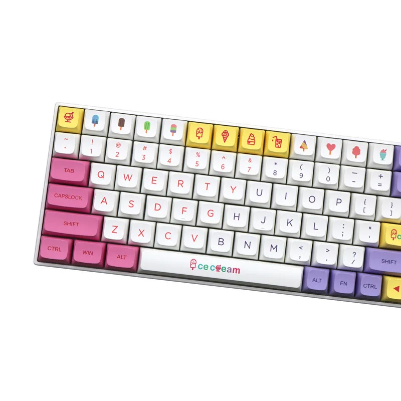 Juego de teclas con temática de helado para teclado mecánico MX Switch, tapa subcama con tinte PBT, perfil XDA, Nueva Versión, 139 teclas - imagen 2