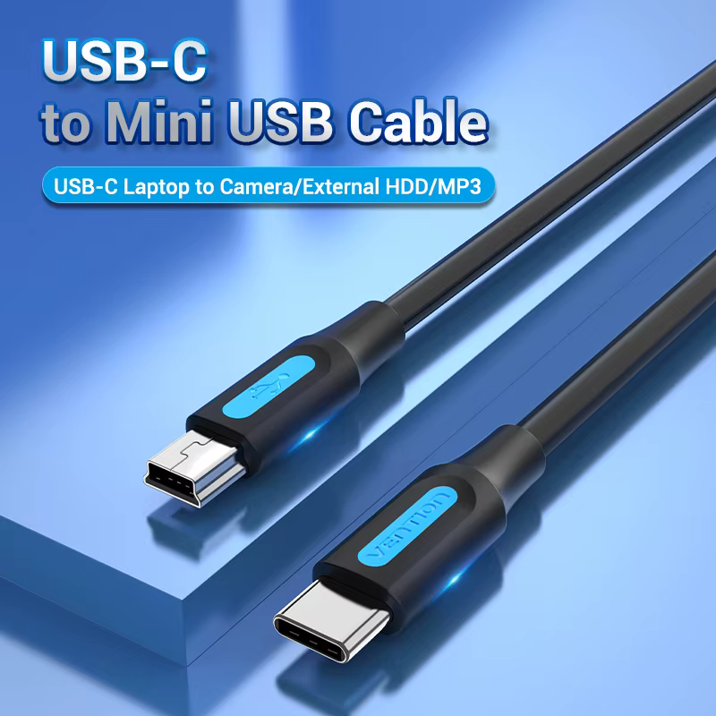 Vention Cable USB-C a Mini USB para Cámaras y Dispositivos