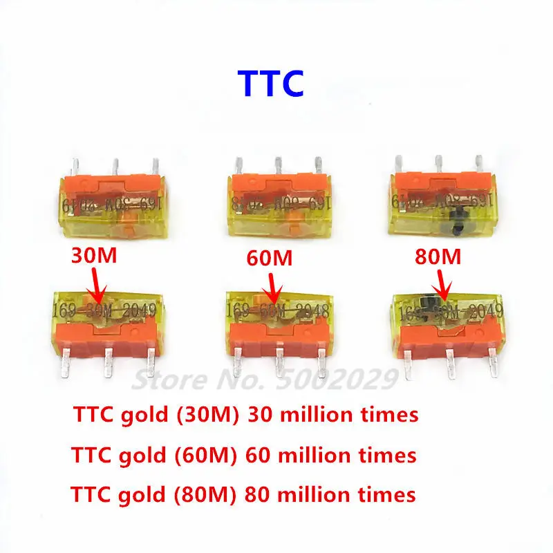 Microinterruptor de ratón de alta gama, caja de reparación de botón de ratón de ordenador general de 3 pines, adecuado para oficina/Competición electrónica, 24 piezas, nuevo - imagen 4