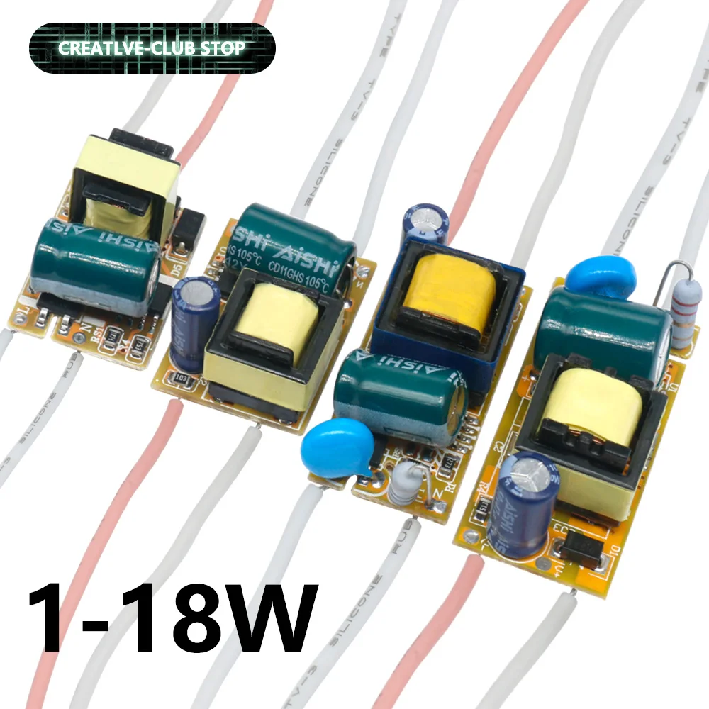 Controlador LED 1W 3W 6W 9W 10W 12W 15W 18W 300mA adaptador de fuente de alimentación LED 90-265V transformadores de iluminación para Chip de bombilla de foco LED - imagen 2