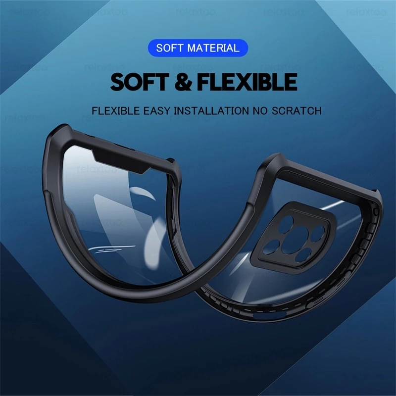 Funda trasera acrílica transparente para Poco F3, M3, X3 Pro, NFC, TPU, a prueba de golpes, Poxo, Poko, Little F X 3 - imagen 4