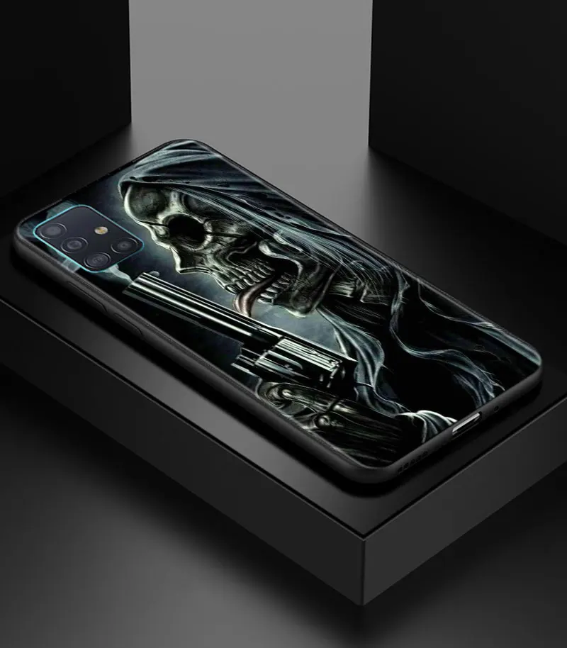 Grim Reaper-funda de teléfono con esqueleto de calavera para Samsung Galaxy A50 A10 A30 A40 A70 A20S A20E A02S A12 A22 A32 A52 5G A04S - imagen 5