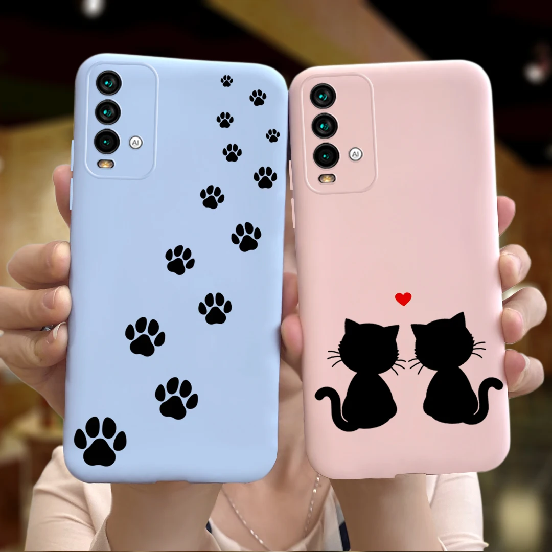 Funda bonita de gato para Xiaomi Redmi 9 T, funda trasera de silicona suave para Xiaomi Redmi 9 T 9 T, Coque, parachoques de moda