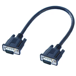 Cable VGA d-sub de 25cm, Cable de vídeo corto, 15 pines completos, uno a uno conectado M/F, Cable RGB para proyector de Monitor LCD