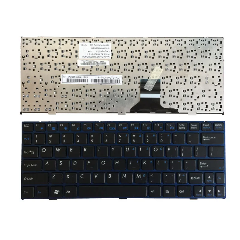 Teclado para portátil CLEVO M1110, M11X, M1100, M1110Q, M1111, W110ER, M1115, inglés, EE. UU./Japón, borde Púrpura/Azul, nuevo - imagen 4