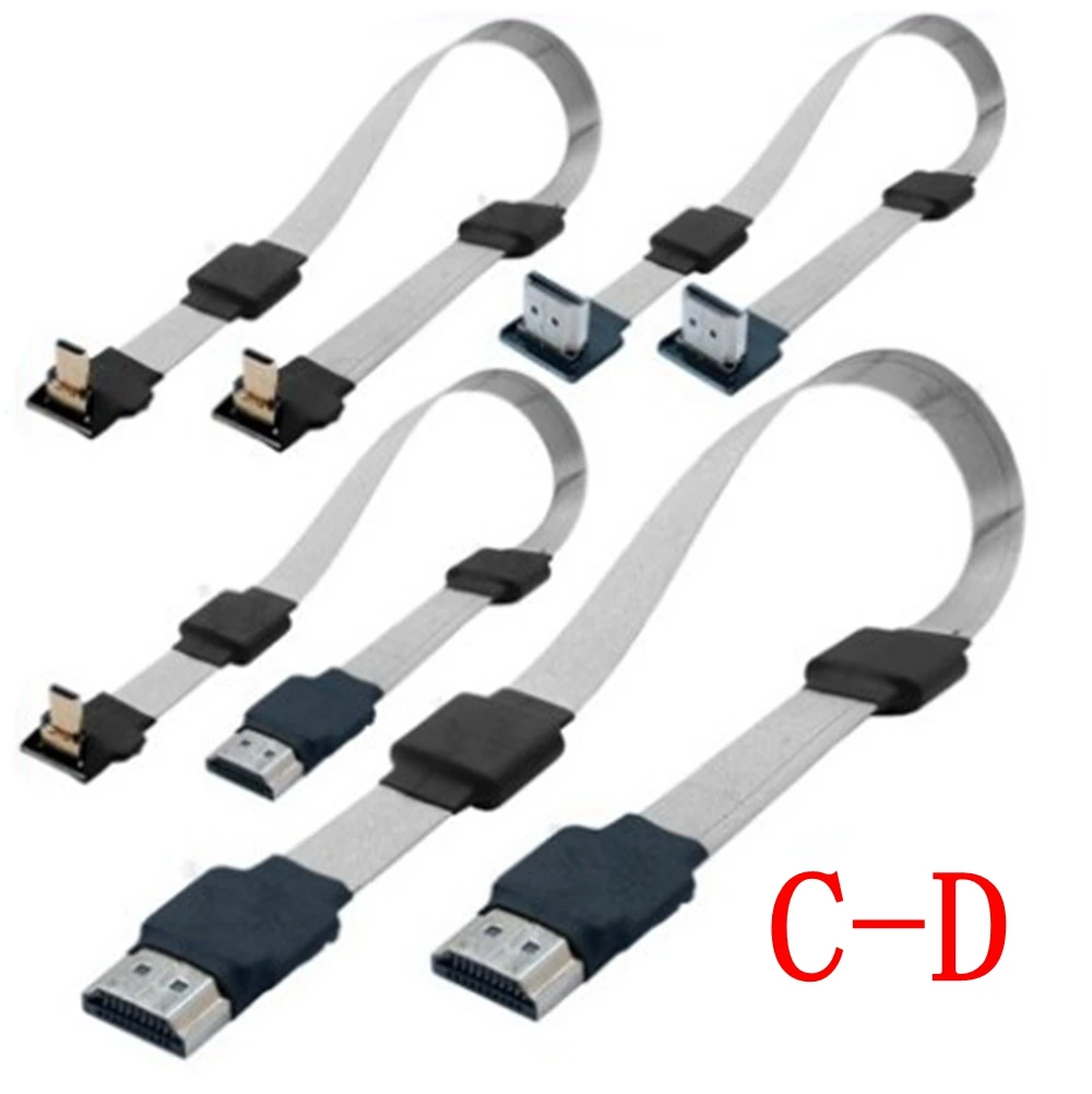 Anillo magnético Cable FPV antiestático Micro HDTV-compatible macho a Mini/Micro HD FPC Cable plano multicóptero antiinterferencias - imagen 2