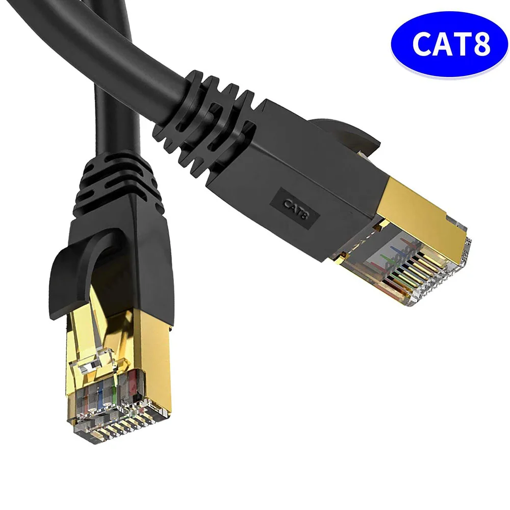 Cable Ethernet Cat 8 para módem de enrutador, Cable de red LAN de velocidad Cat8 Rj45, 40gbps, 2000Mhz, 26AWG, 1m, 2m, 3m, 5m, 10m, 20m, 30m - imagen 2