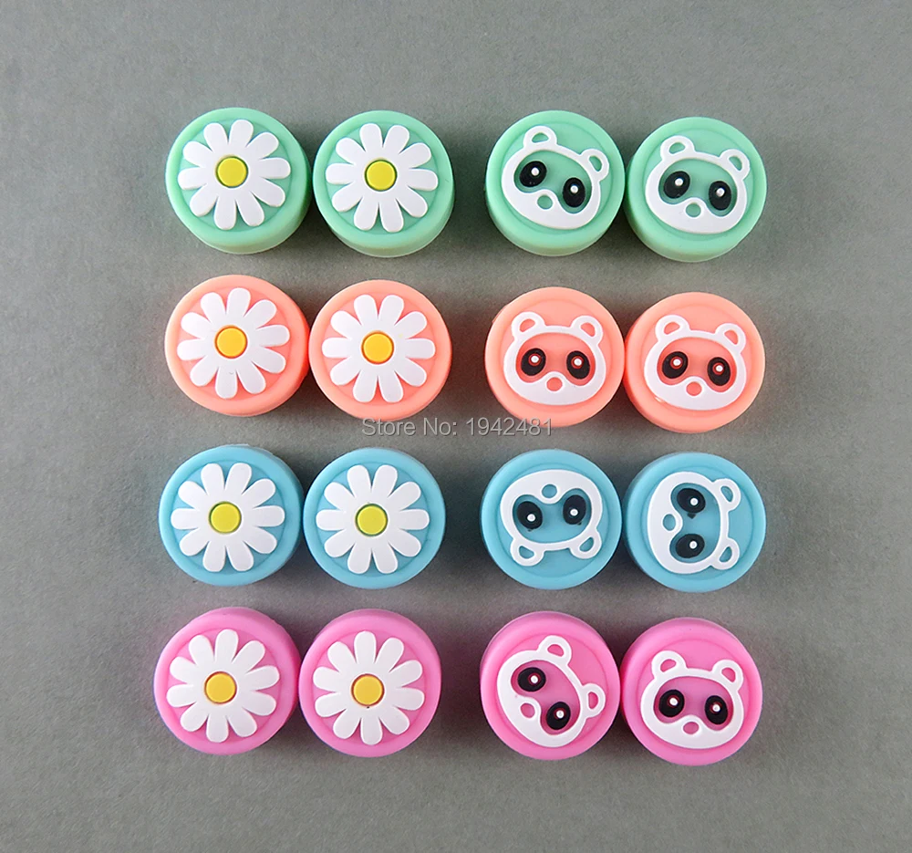 6 uds para Nintendo Switch Lite Joy Con flor crisantemo oso cruce Joystick funda con agarre para pulgar tapas de palo analógico - imagen 2