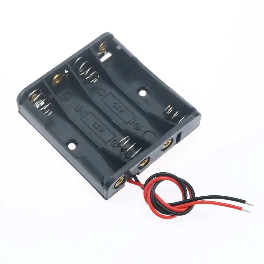Cltgxdd funda de soporte de batería, Clip de resorte de doble cara con cable de plomo trasero, caja de batería de plástico, AAA, 15V, 1, 2, 3, 4, 6, 8 ranuras, 1 pieza - imagen 5