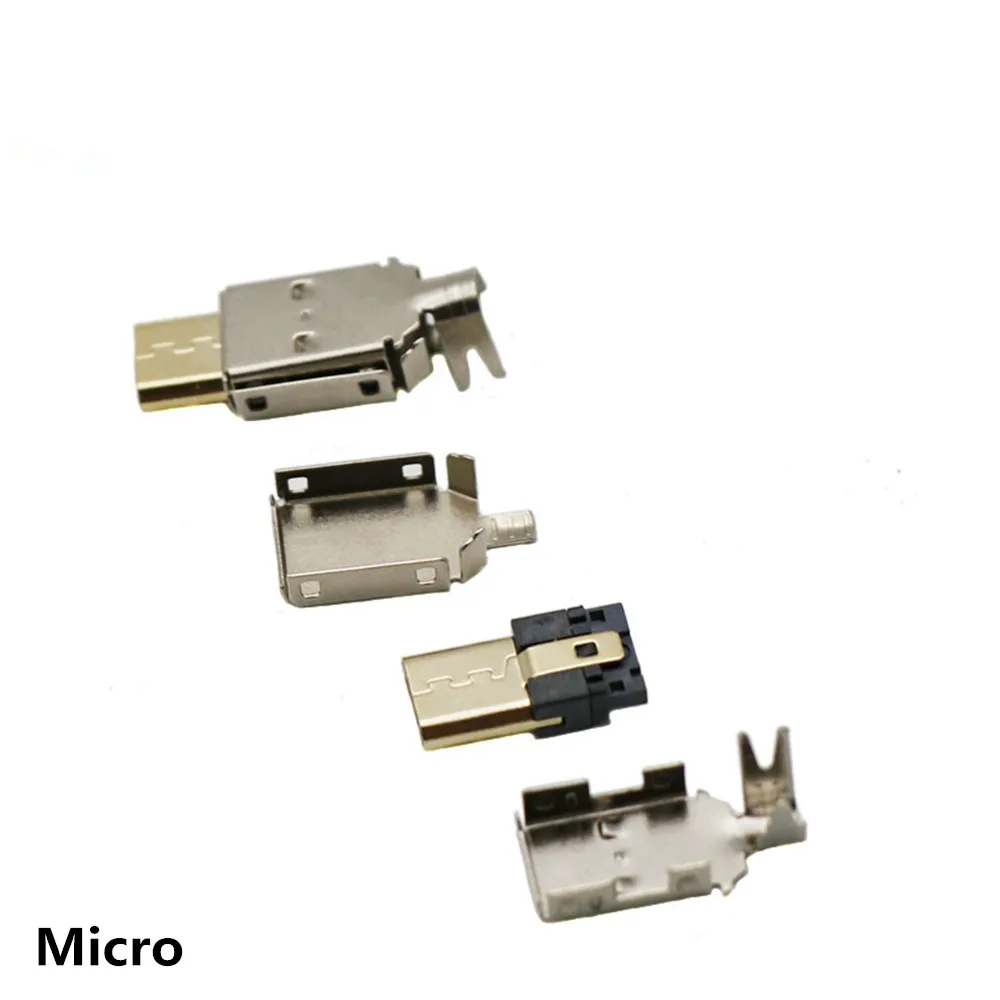 Puerto de enchufe chapado en oro para teclado, micro Mini 5P, USB 2,0, AM, USB C, tipo C, Cable de carga - imagen 2