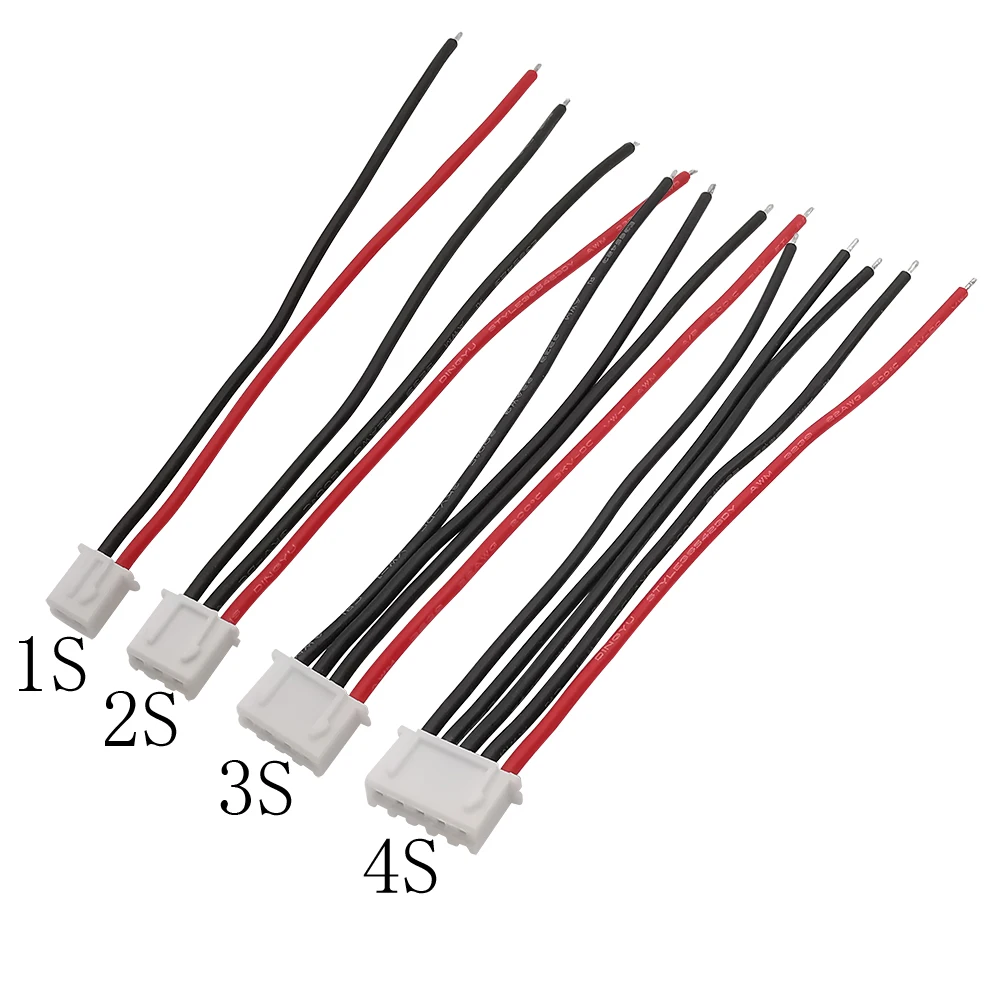 5 uds JST-XH 2,54mm paso 1/2/3/4/5/6/7S Cable equilibrador 22AWG silicona RC Lipo batería equilibrador cargador enchufe conector de Cable - imagen 3
