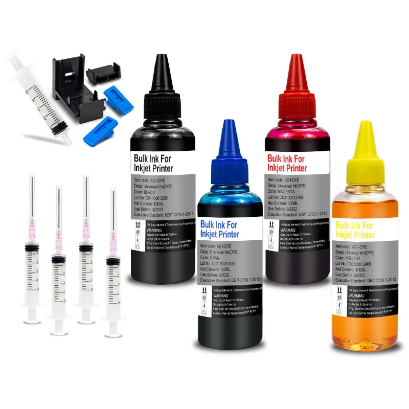 Para HP 301 302 304 305 Xl tinta de impresora Deskjet 2540 2050 2510 2620 2630 2632 5030 5020 3720 3730 kit de recarga de tinta de tinte