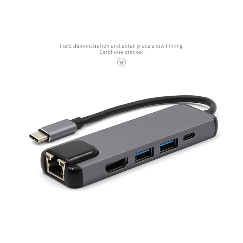 Hub USB-C RJ45 HDMI 4K Ethernet Gigabit para MacBook Pro/Air - imagen 5