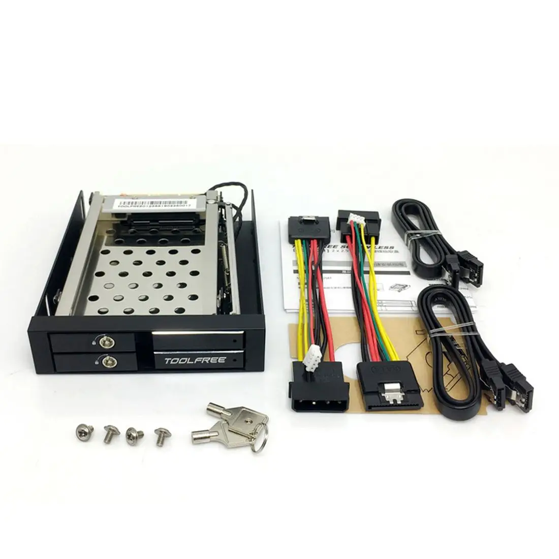 TOOLFREE MRA261AL/MRA258AL Caja de extracción de disco duro SATA de doble bahía de 2,5 pulgadas, 6Gbps, HDD/SSD, con indicador LED - imagen 2