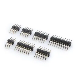Cabezal de Pin macho de 2,54 MM, doble fila de ángulo recto Horizontal SMT SMD 2x2, 4, 6, 8, 10, 12, 14, 16, 20, 24, 26, 28, 30, 34, 40, 60, 80 posiciones, 5 unidades