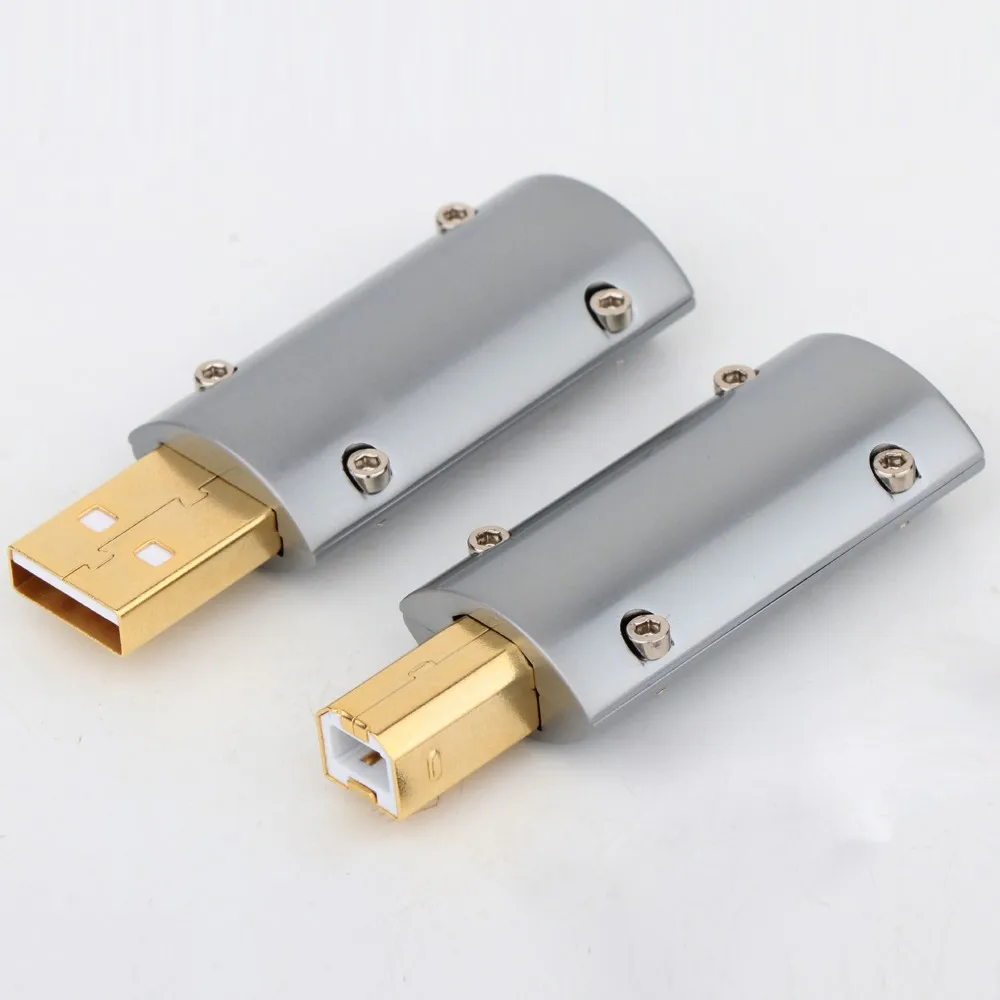 Hi-end24K chapado en oro USB2.0 enchufe USB A, USB B cubierta Audio USB Shell conector DIY Cables USB Hi Fi - imagen 3