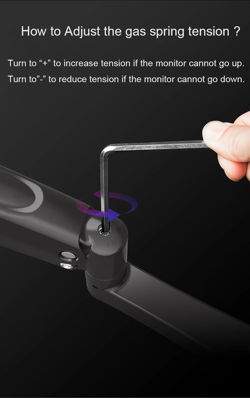 Soporte ergonómico para pantalla LCD LED NB M150, montaje con ranura para pantalla, carga de 2-7kg, 17-27&quot; - imagen 4