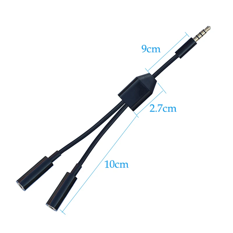 Adaptador de Audio estéreo Y divisor, Cable de auriculares, 20CM, 3,5mm, 4 polos macho a 4 polos hembra - imagen 4