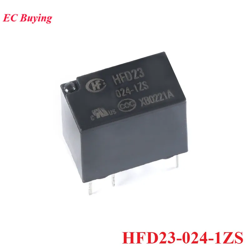 5 uds/1 ud HFD23 Mini relés HFD23-005-1ZS 012-1ZS 024-1ZS 24V DC 12V 5V 6Pin Ultra pequeño relé de potencia altamente sensible Rele - imagen 4