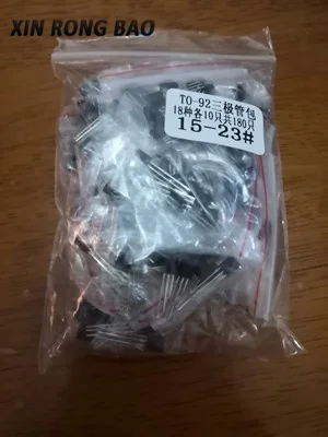Kit surtido de transistores (TO-92) S9013 S9014 S8050 S8550 A1015 A42 A92 2N2222 C945 18 tipos x10 piezas = 180 piezas en bolsa - imagen 3