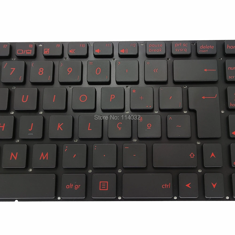 Teclados de repuesto GL552 teclado retroiluminado para ASUS ROG GL552 GL752 UK PO portugués negro 0KN0 RZ1UK11 0KNB0 662GPO00 nuevo - imagen 5