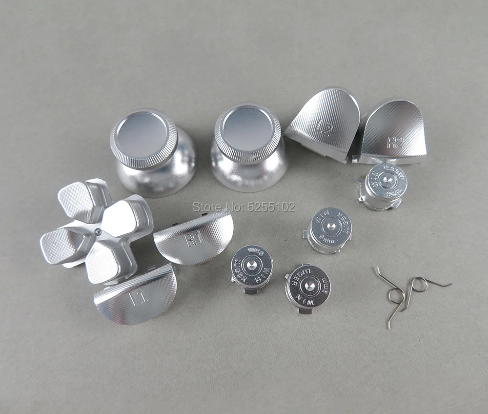 3 juegos de tapas de agarre de Joystick analógico de Metal, botones de acción d-pad, resorte para Sony Playstation Dualshock 4 PS4 jds-001 jdm010 - imagen 4