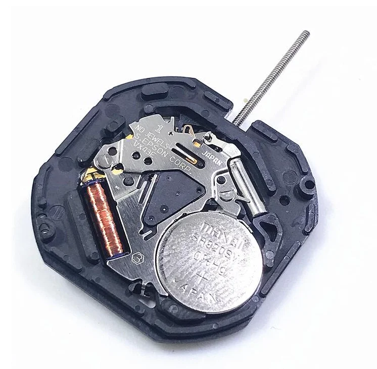 Movimiento de reloj de cuarzo VX43E con vástago de fecha y batería para Seiko 7N43A V343 V348 V743 Y143 Accesorios de reparación de repuesto - imagen 5